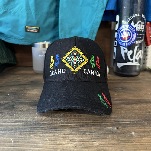 Vintage 90s Grand Canyon Native Cap • Black